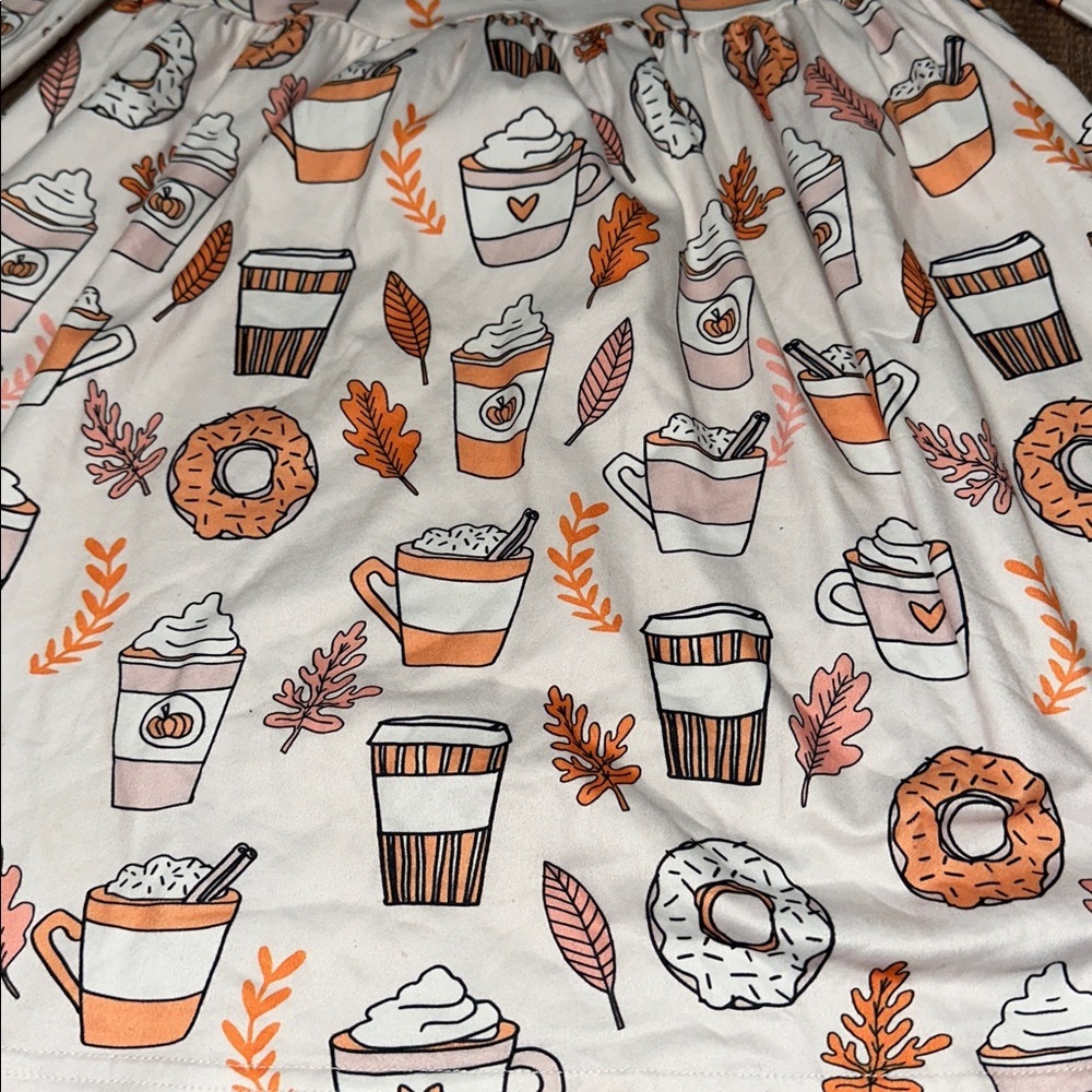 Girl Boutique Fall Donut, Pie, Coffee Dress size‎ 6/7 - Picture 2 of 4
